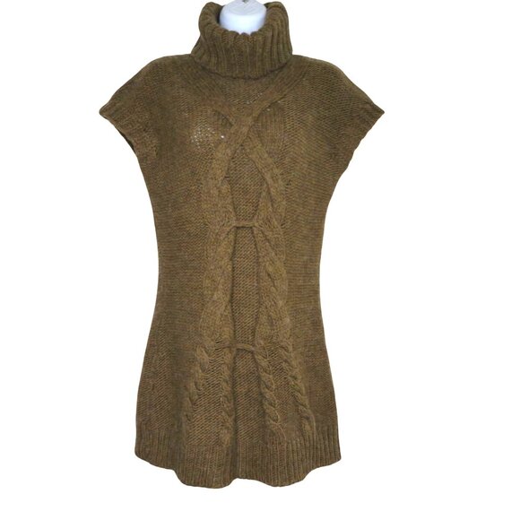 I.A. Studio Womens Cable Knit Turtleneck Sweater Dress M Acrylic Wool Italy - Picture 7 of 14